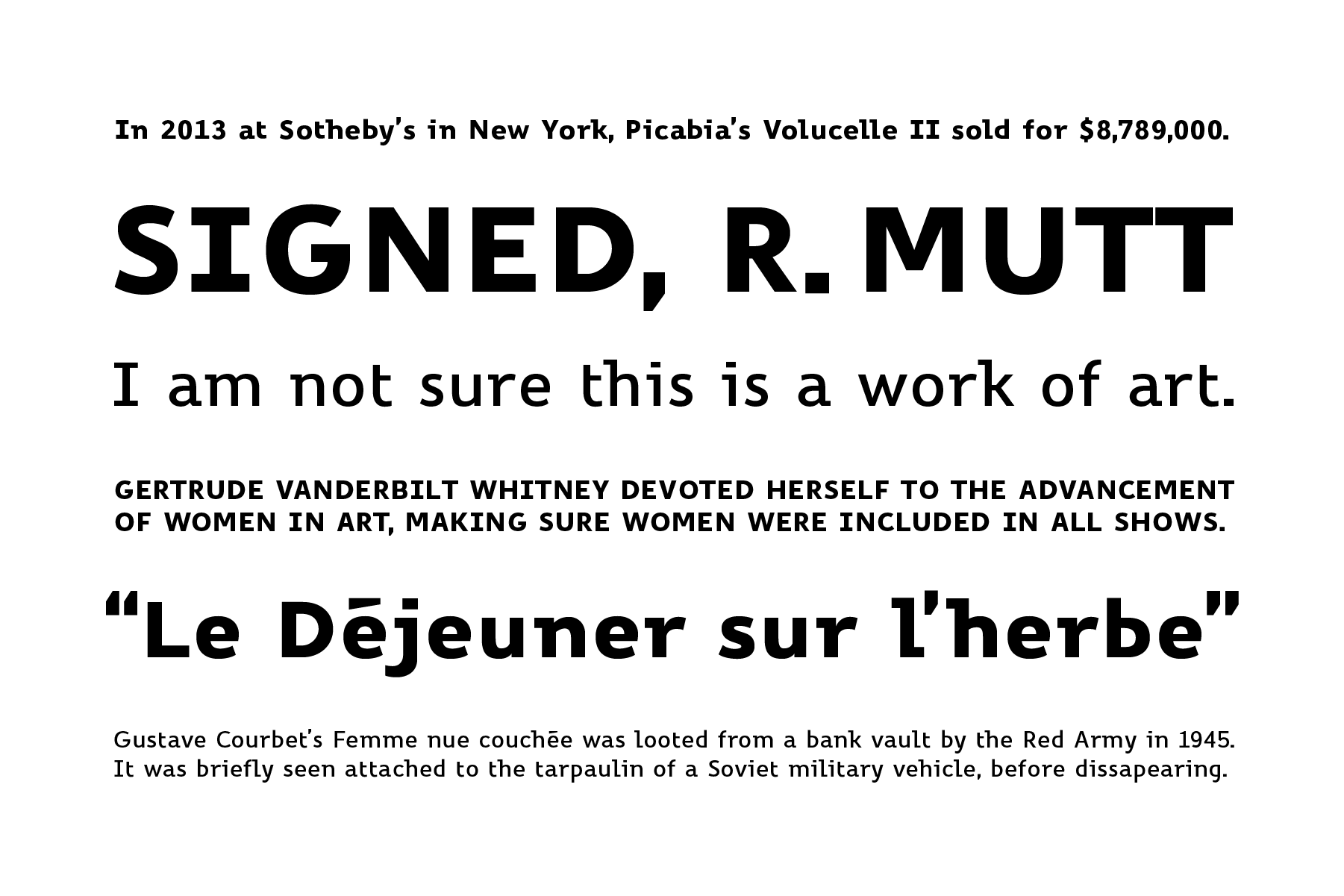 Typefaces